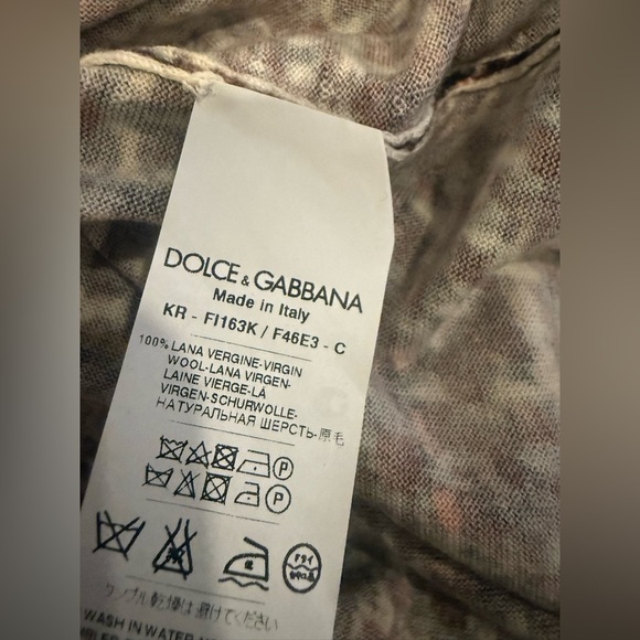 Dolce Gabbana Multicolor Print Knit Wool Top IT46 US14 - Picture 7 of 7